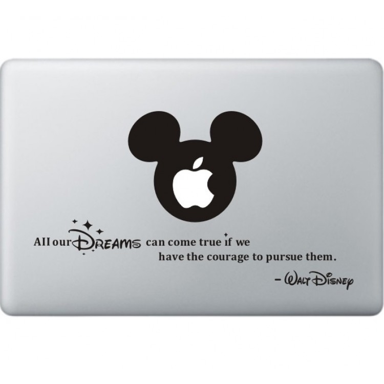 All Your Dreams - Walt Disney MacBook Decal Black Decals